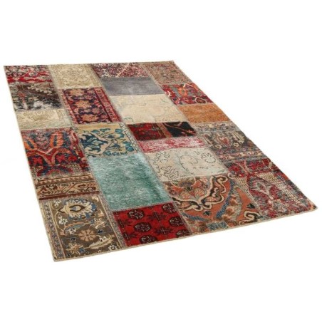 106233 tappeto persia vintage patchwork cm 143x201