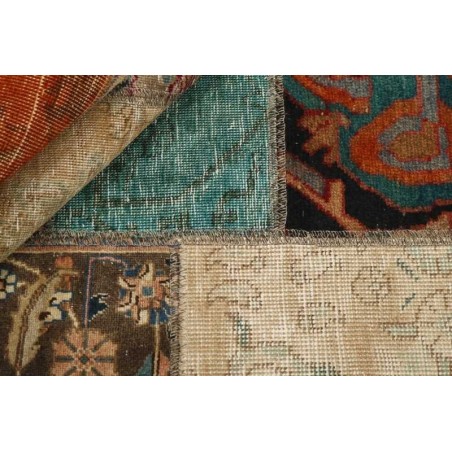 106236 tappeto persia vintage patchwork cm.143x201