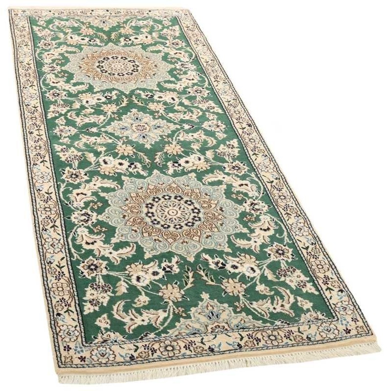 106239 tappeto persia nain fine con seta cm 80x200