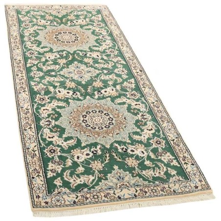 106239 tappeto persia nain fine con seta cm 80x200