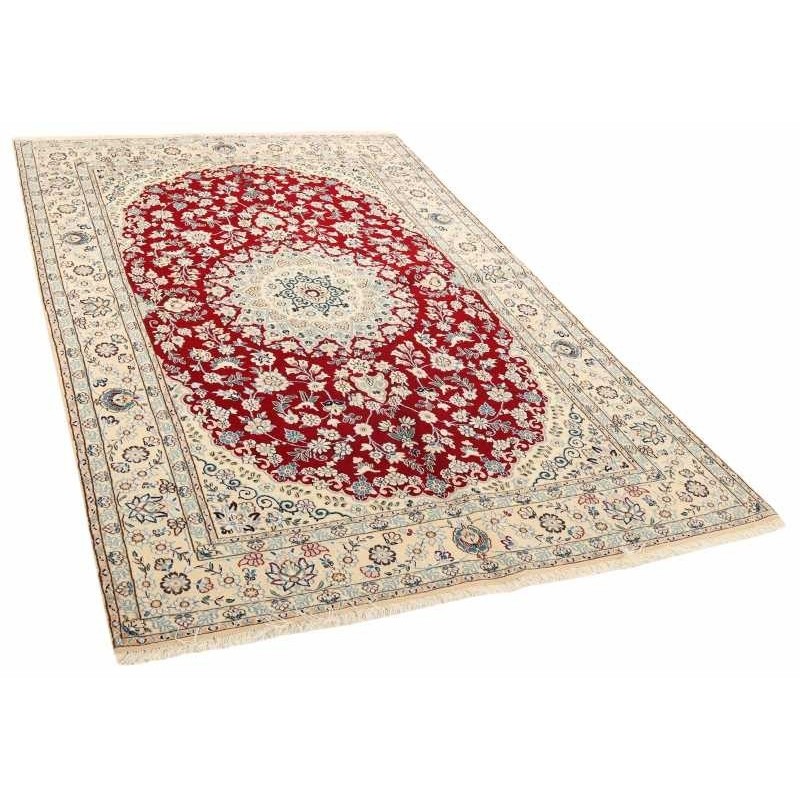 106254 tappeto persia nain fine con seta cm 153x243