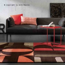 Tappeto moderno Lexis Arte Espina red 4162-41