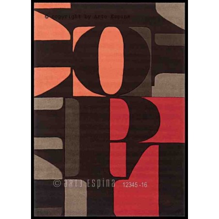 Tappeto moderno Grid Arte Espina grey lana 4162-41