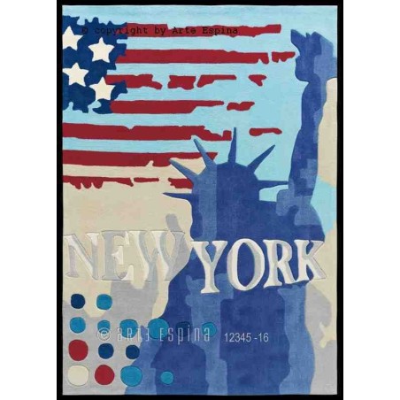Tappeto moderno Downtown Arte Espina blue 4202-52
