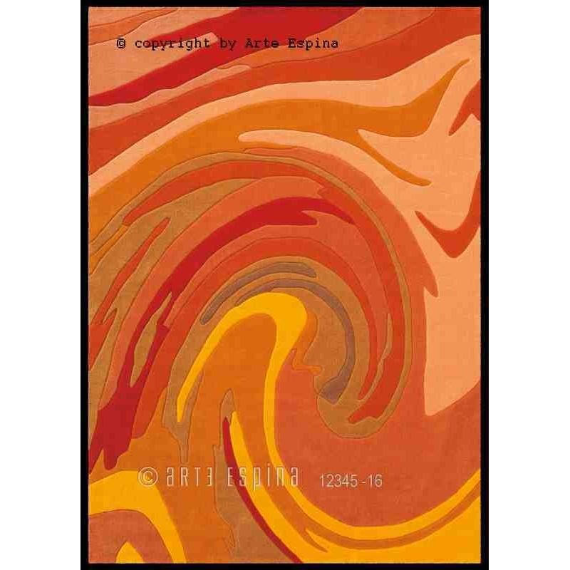 Tappeto moderno Action Painting Arte Espina orange 4018-29