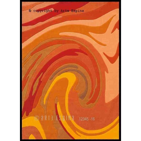 Tappeto moderno Action Painting Arte Espina orange 4018-29
