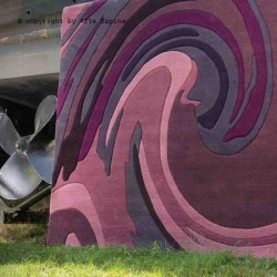 Tappeto moderno Criss Cros Arte Espina purple lana 4018-34