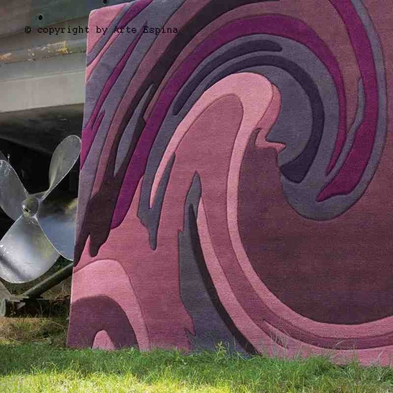 Tappeto moderno Criss Cros Arte Espina purple lana 4018-34