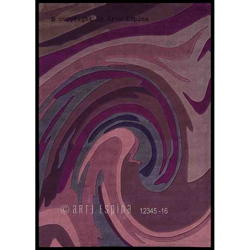 Tappeto moderno Criss Cros Arte Espina purple lana 4018-34