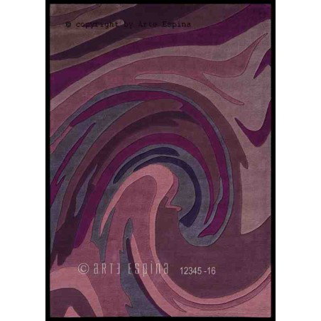 Tappeto moderno Criss Cros Arte Espina purple lana 4018-34