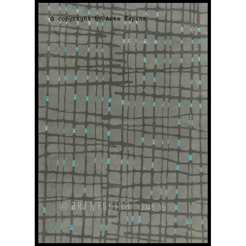 Tappeto moderno Grid Arte Espina grey lana 8062-64