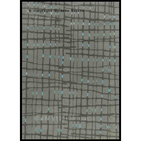 Tappeto moderno Grid Arte Espina grey lana 8062-64