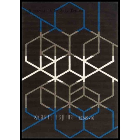 Tappeto moderno Optical Art Arte Espina blue 4163-53