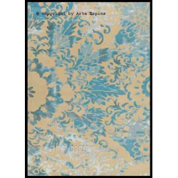 Tappeto moderno Ornament Arte Espina beige/blue lana 8061-15 2