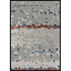 Tappeto moderno Ornament Arte Espina beige/blue lana 8036-66 2