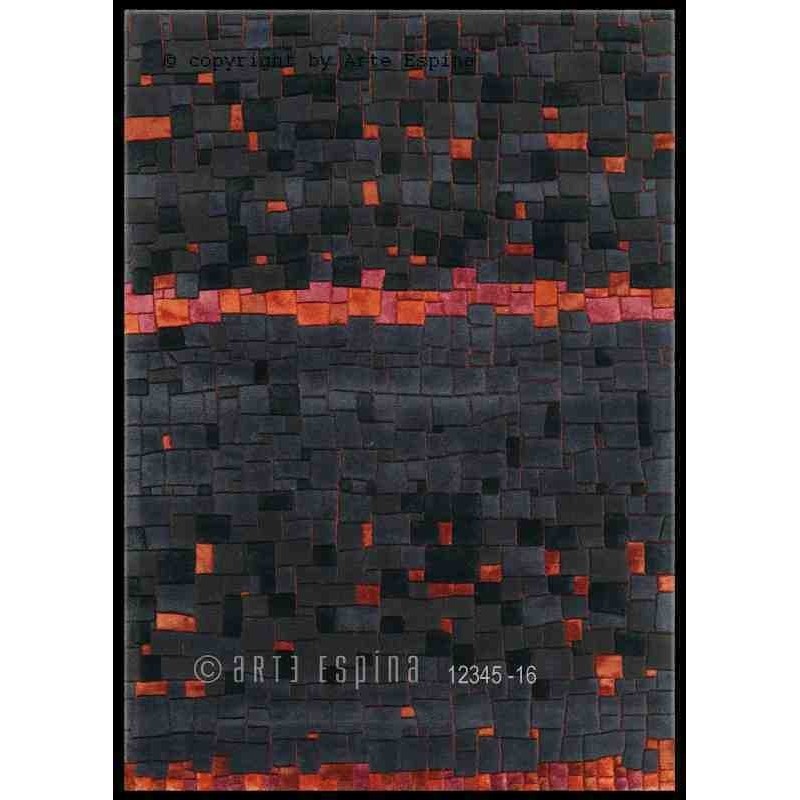 Tappeto moderno Coral Arte Espina blue lana 8036-71