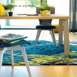 Tappeto moderno Mosaic Arte Espina blue lana 8050-64