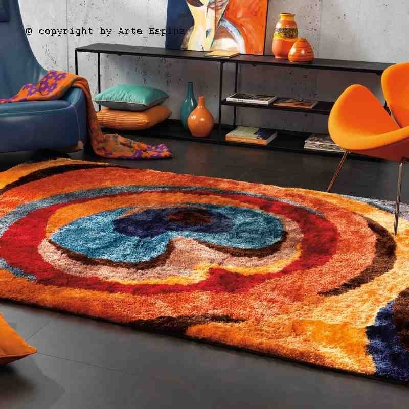 Tappeto moderno Criss Cros Arte Espina purple lana 8114-28