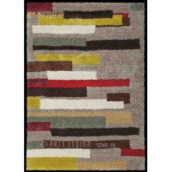 Tappeto moderno shaggy/peloso Dance Arte Espina taupe/red/yellow 8104-41 2