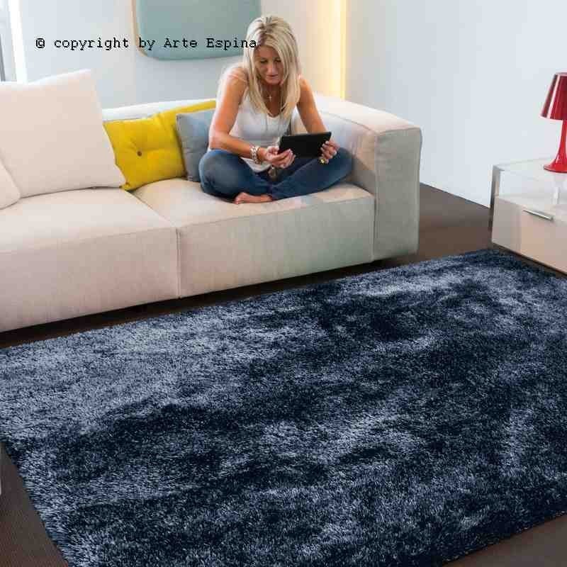 Tappeto moderno shaggy/peloso Swing Arte Espina dark blue Swing-54