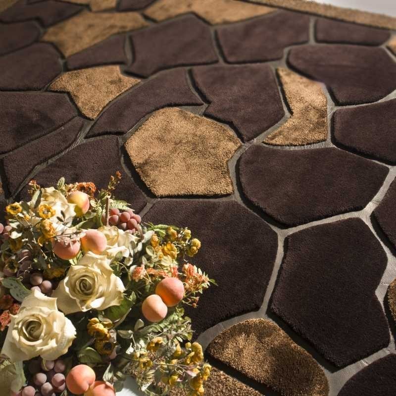 Tappeto moderno Africa brown lana Renato Balestra cm.140x200 in offerta