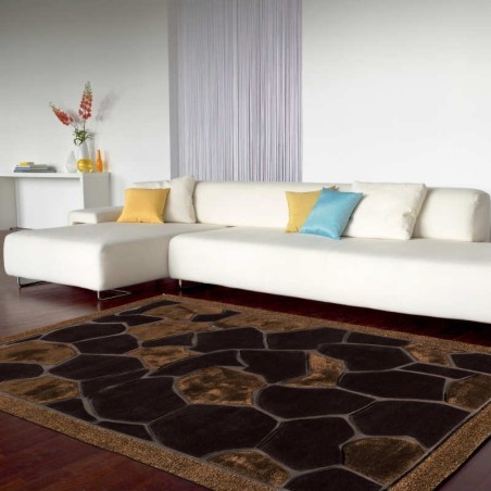 Tappeto moderno Africa brown lana Renato Balestra cm.170x240 in offerta