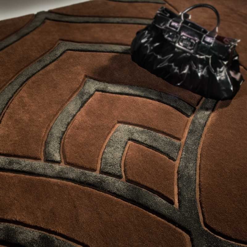 Carpet moderno Iris brown Renato Balestra cm.140x200 in offerta