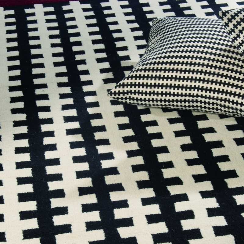 Tappeto moderno Wallflor Riff Black White Lauren Jacob