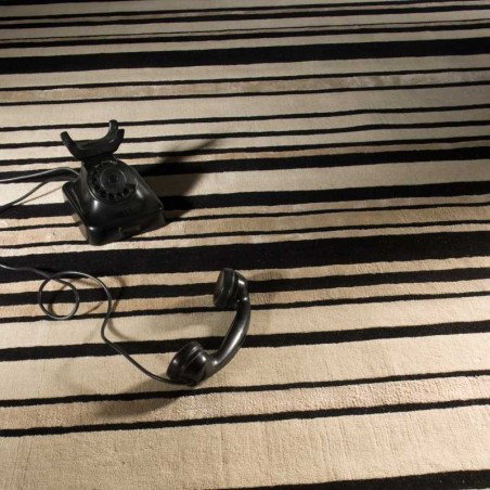 Tappeto moderno Wallflor Barcode Black White Lauren Jacob