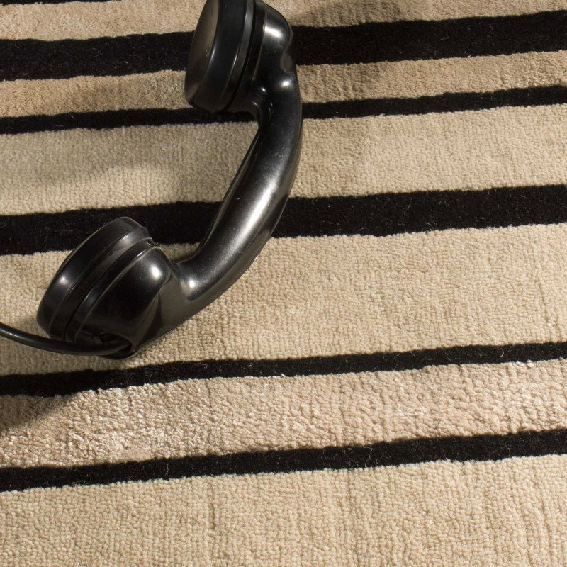 Tappeto moderno Wallflor Barcode Black White Lauren Jacob