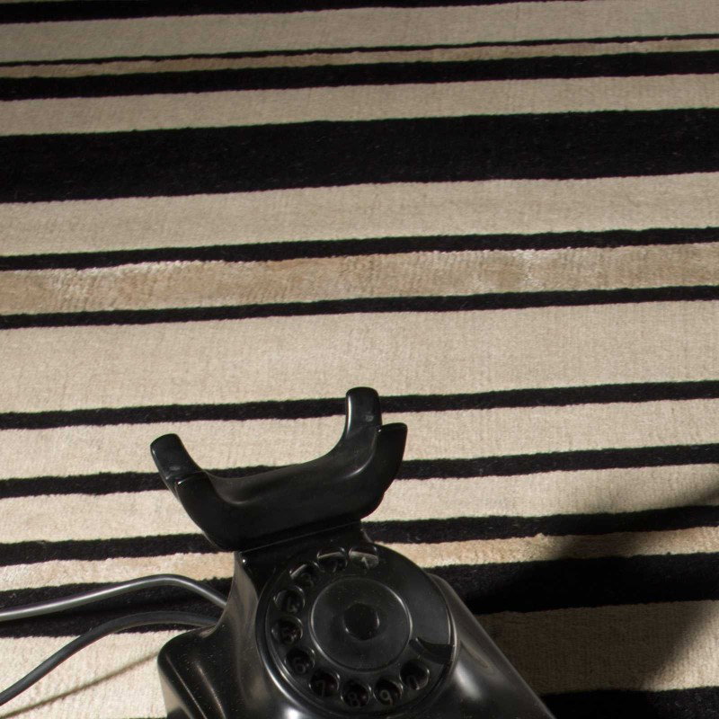 Tappeto moderno Wallflor Barcode Black White Lauren Jacob