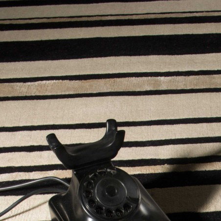 Tappeto moderno Wallflor Barcode Black White Lauren Jacob