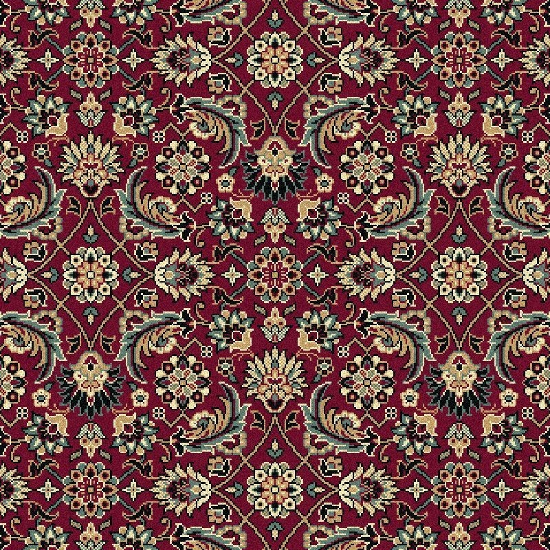 Tappeto persiano Tabriz classico rosso senza medaglione 12176