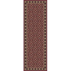 Tappeto persiano Tabriz classico passatoia rosso senza medaglione 12176