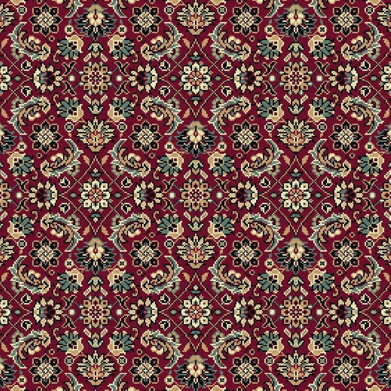 Tappeto persiano Tabriz classico passatoia rosso senza medaglione 12176