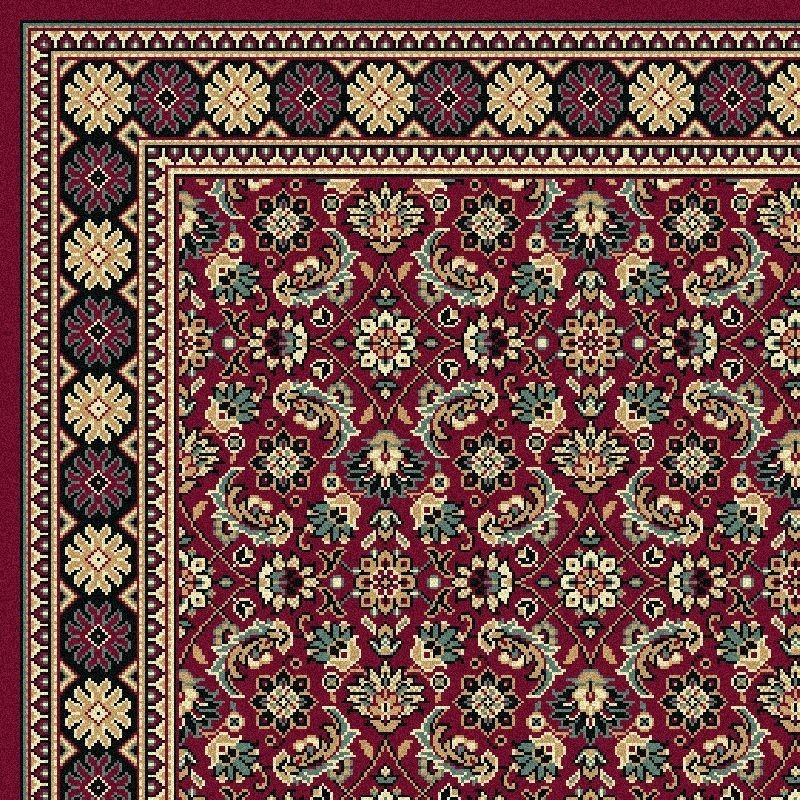 Carpet classico Tabriz classico passatoia rosso senza medaglione 12176