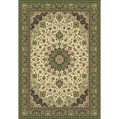 Carpet classico Isfahan classico medaglione crema-verde 12217