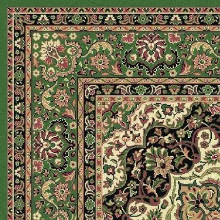 Carpet classico Isfahan classico medaglione crema-verde 12217