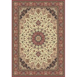Carpet classico Isfahan classico medaglione crema-rosa 12217