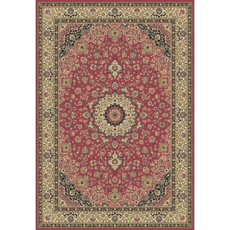 Tappeto persiano Isfahan classico medaglione rosa 12217