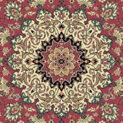 Tappeto persiano Isfahan classico medaglione rosa 12217 2