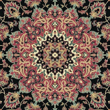 Tappeto persiano Isfahan classico medaglione marine 12217