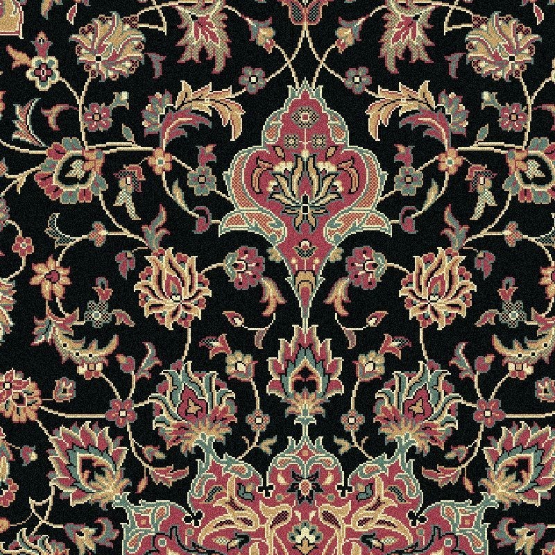 Tappeto persiano Isfahan classico medaglione marine 12217