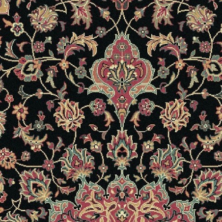 Tappeto persiano Isfahan classico medaglione marine 12217