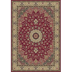 Tappeto persiano Isfahan classico medaglione rosso 12217