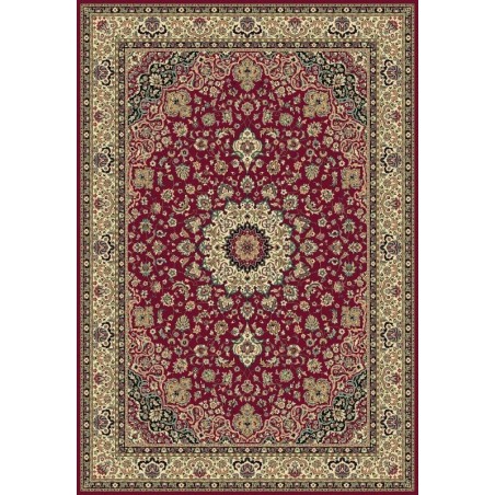 Tappeto persiano Isfahan classico medaglione rosso 12217