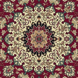 Carpet classico Isfahan classico medaglione rosso 12217 2
