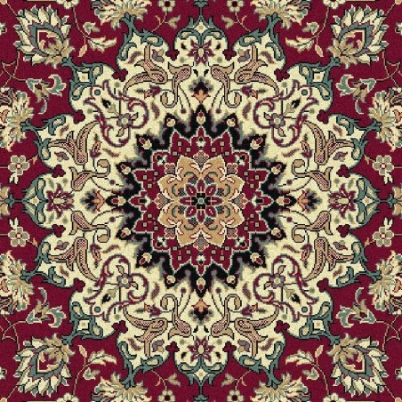 Carpet classico Isfahan classico medaglione rosso 12217