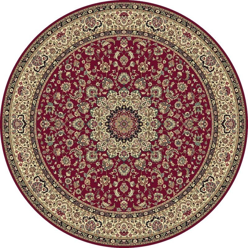 Carpet classico Isfahan classico rotondo medaglione rosso 12217