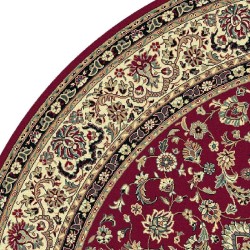 Tappeto persiano Isfahan classico rotondo medaglione rosso 12217 2